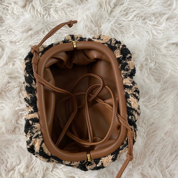 Vege Label Pouch Bag Tweed - Picture 2 of 3